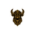 Illustration bull logo design