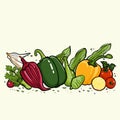 Illustration Of Bunch Of Vegetables Royalty Free Stock Photo