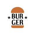 Illustration of a burger. good for burger restaurant or any business related to burger