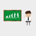 Theory of Darwin teacher. Infographic, Lesson. Educaton concept. Royalty Free Stock Photo