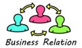 Concept of business relation Royalty Free Stock Photo