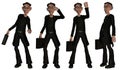Illustration of businessman various poses