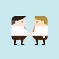 Illustration of businessmen shaking hands