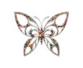 Illustration of a butterfly composed out of colorful beads isolated on a white background