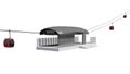 Illustration of Cableway Station Royalty Free Stock Photo