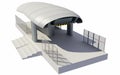 Illustration of Cableway Station Royalty Free Stock Photo