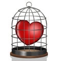 Illustration of caged heart
