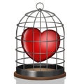 Illustration of caged heart Royalty Free Stock Photo