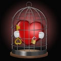 Illustration of caged heart Royalty Free Stock Photo