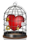 Illustration of caged heart Royalty Free Stock Photo