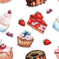 Illustration of cake pattern Royalty Free Stock Photo