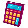 Illustration of calculator. School item. Education image for design.