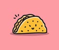 Illustration Calzone Folded Pizza Royalty Free Stock Photo