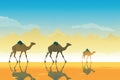 an illustration of a camels silhouette in a desert mirage