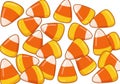 Illustration of candy corn, a popular Halloween treat in North Royalty Free Stock Photo