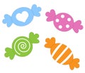 Candy Vector Illustrations Set food illustration Royalty Free Stock Photo