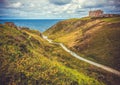 Landscape in Tintagel, Cornwall, England. Royalty Free Stock Photo