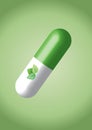 Illustration of a capsule of a drug Royalty Free Stock Photo