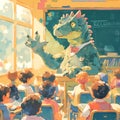 Prehistoric Education: Dinosaur Teacher Captivates Students\' Imagination