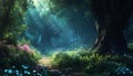 Illustration capturing the enchanting essence of the forest