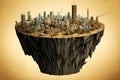 The illustration capturing the essence of resource depletion Royalty Free Stock Photo