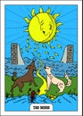 The illustration - card for tarot - the Moon