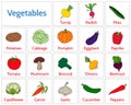 Illustration - cards with Vegetables Royalty Free Stock Photo