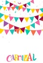 Carnival Celebration background with colorful bunting flags. Royalty Free Stock Photo