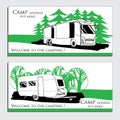 Illustration of cars Recreational Vehicles Camper Vans Caravans