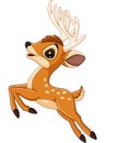 Cartoon baby deer jumping