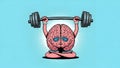 Brain Training Strong Mind Lifting Weights Illustration Royalty Free Stock Photo