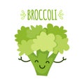 Illustration of a cartoon broccoli Royalty Free Stock Photo