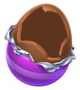 Easter Egg Chocolate Broken Open