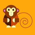 illustration cartoon cute monkey character happy wild mam
