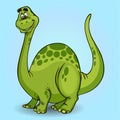 cartoon dinosaur cheerful on light background Royalty Free Stock Photo