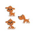 Illustration of cartoon dog collection set Royalty Free Stock Photo