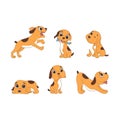 Illustration of cartoon dog collection set Royalty Free Stock Photo