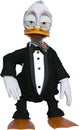 Funny Cartoon Tuxedo Duck, Isolated