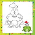 Illustration of Cartoon frog Royalty Free Stock Photo