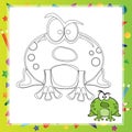 Illustration of Cartoon frog Royalty Free Stock Photo