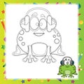 Illustration of Cartoon frog Royalty Free Stock Photo