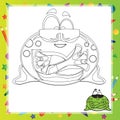 Illustration of Cartoon frog Royalty Free Stock Photo