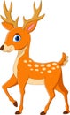 Cartoon funny deer. Funny and adorable