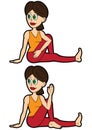 Yoga asana set half lord of the fishes or a seated spinal twist pose