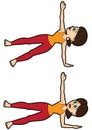 Yoga asana set side plank pose modifications with arm