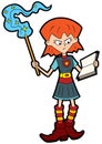 Girl magic school pupil Royalty Free Stock Photo