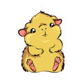 Illustration of Cartoon Hamster Character