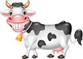 Cartoon happy cow isolated on white background Royalty Free Stock Photo