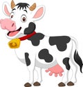 Cartoon happy cow isolated on white background Royalty Free Stock Photo