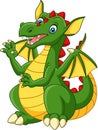 Cartoon happy dragon isolated on white background Royalty Free Stock Photo